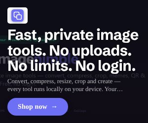 Werbebanner 300×250 für imagenimble.com, automatisch aus der Website generiert