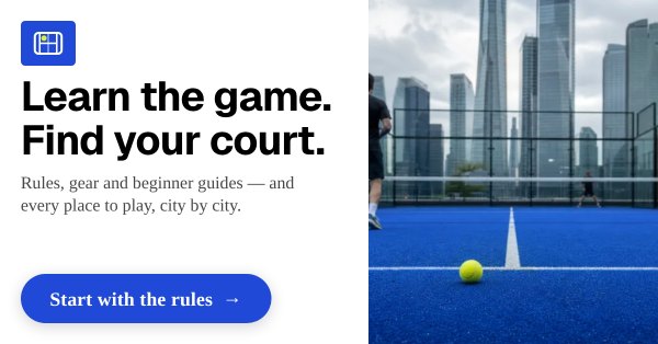 Werbebanner 1200×628 für padelplaying.com, automatisch aus der Website generiert